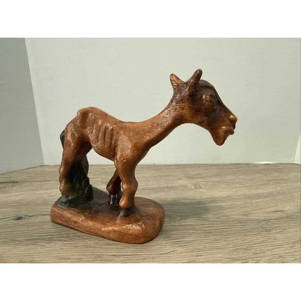 Vintage Syroco Brown Hungry Skinny Horse Figure Figurine Sorrowful Suzy - Picture 5 of 7